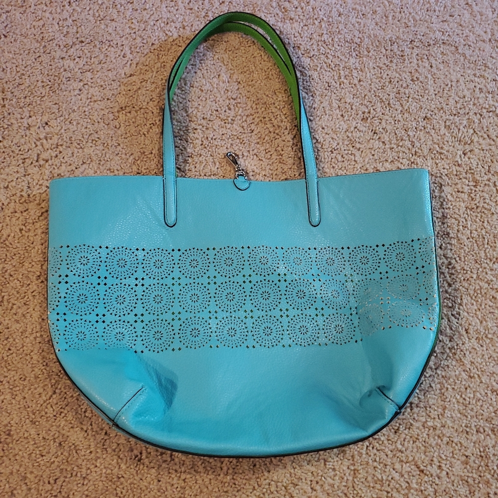 Polo Ralph Lauren Reversable Faux Leather Tote Bag
